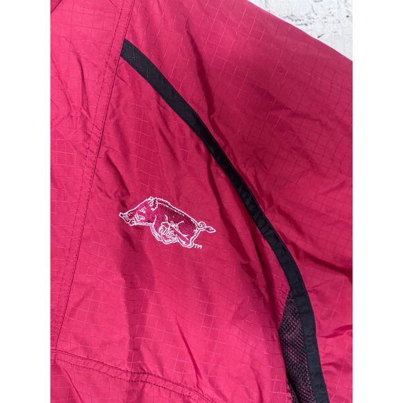 LOGO 7‎ Arkansas Razorbacks Track Jacket Windbreaker Mens XXL Red - Picture 3 of 11
